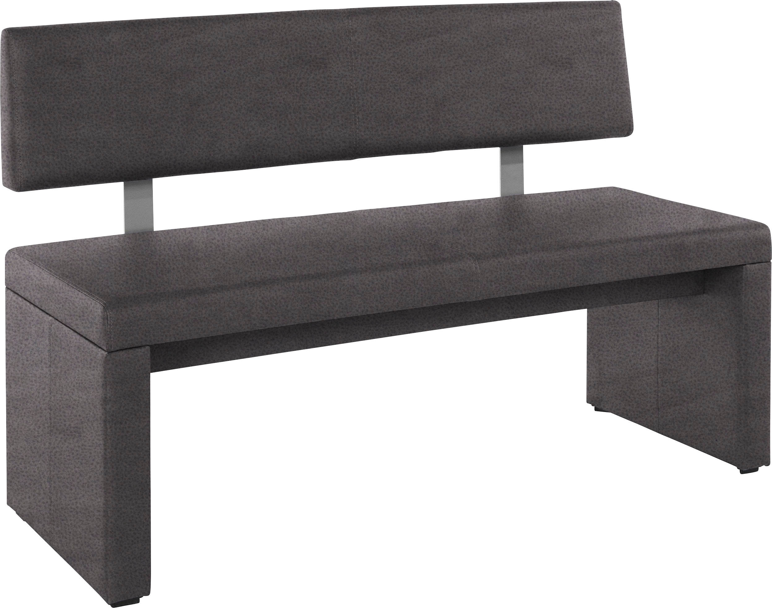 Sitzbank HOME AFFAIRE "Charissa", schwarz (schwarz (arizona 4420), schwarz (arizona 4420)), B:180cm H:90cm T:53cm, Holzwerkstoff, Massivholz, Sitzbänke, Essbank Sitzbank Polsterbank, mit Lehne, Breite 140, 160 oder 180 cm