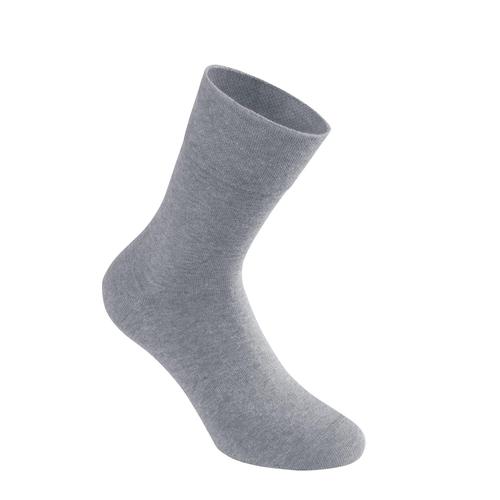 Socken ROGO Gr. 2/39, grau (hellgrau, meliert) Damen Socken