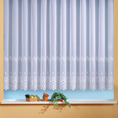 Gardine WECKBRODT "Santos" Gr. 3, weiß, B:600cm H:120cm, Voile, Polyester, Gardinen, echte Stickerei, Voile, halbtransparent, Bordüre, Kante, Store Image