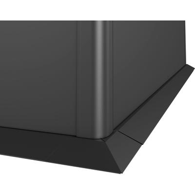 Beetumrandung BIOHORT "B140924", grau (dunkelgrau, metallic), Metall, Beeteinfassungen, Mähkante für Hochbeet BxT: 200x50 cm Image