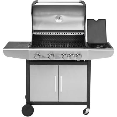 Gasgrill JUSTUS "Ares 4 SU" Grills Gr. B/H/T: 133cm x 112cm x 57cm, silberfarben (edelstahlfarben) BxTxH: 133x57x112 cm