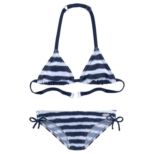 Triangel-Bikini BUFFALO Gr. 128, N-Gr, blau Kinder Bikini-Sets Bikinis