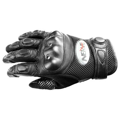 Motorradhandschuhe NERVE "KQ07" Gr. M, schwarz, Handschuhe, M, Leder