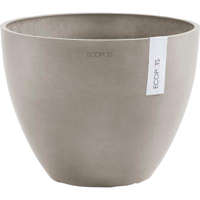 Blumentopf ECOPOTS "ANTWERP Taupe" Pflanzgefäße Gr. B/H/T: 40cm x 30cm x 40cm, grau (taupe) BxTxH: 40x40x30 cm