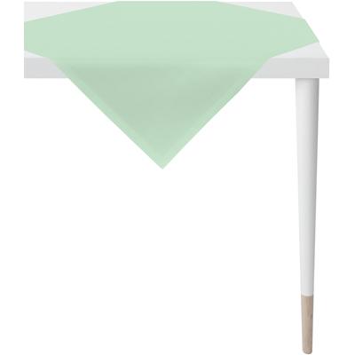 Mitteldecke APELT "4362 RIPS UNI", grün (mint), B:100cm L:100cm, Polyester, Baumwolle, Tischdecken, UNI-BASIC Image