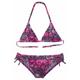 Triangel-Bikini BUFFALO "Shari Kids" Gr. 134/140, N-Gr, lila (aubergine, bedruckt) Kinder Bikini-Sets Bikinis