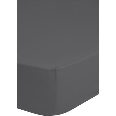 Spannbettlaken HIP "Hip in Gr. 90x200, 140x200 oder 180x200 cm", grau (dunkelgrau), B:140cm L:200cm, Satin, Obermaterial: 100% Baumwolle, Laken, 100% Baumwolle, Mako-Satin, Rundumgummi, bis 25 cm Höhe Image