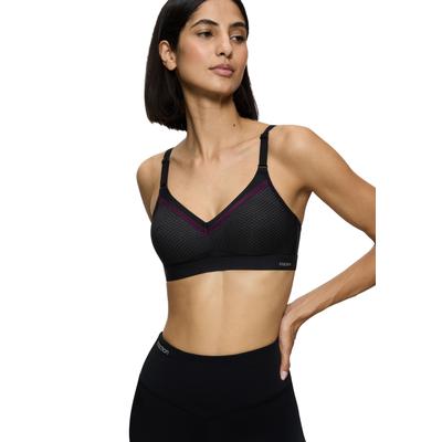 Sport-BH TRIACTION BY TRIUMPH "Triaction Free Motion N EX", Damen, Gr. 75, Cup B, schwarz, Single Jersey, Obermaterial: 