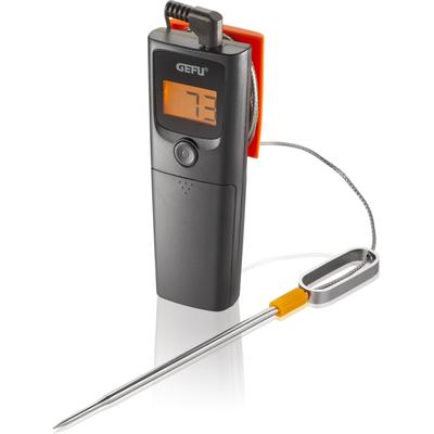 Grillthermometer GEFU "CONTROL", schwarz, B:5cm H:3cm T:24,3cm, Kunststoff, Edelstahl, Temperaturmessgeräte, App-gesteuert mit bis zu 30 Meter Reichweite in Echtzeitübertragung