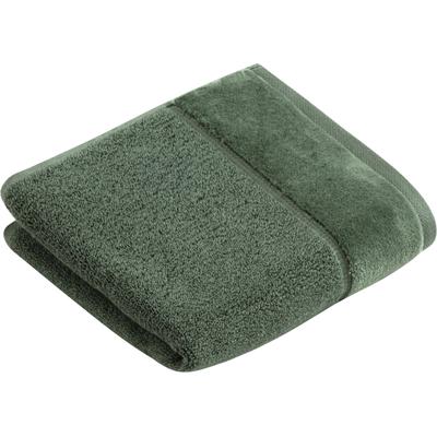 Gästehandtuch VOSSEN "Pure", grün (grün tea), B:40cm L:60cm, Frottier, Obermaterial: 100% Baumwolle, Handtücher (Packung), im Set, Baumwolle & VEGAN, mit eleganter Veloursbordüre