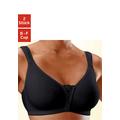 Soft-BH PETITE FLEUR Gr. 95, Cup F, schwarz (schwarz, weiß) Damen BHs BH-Set BH Bügelloser-BH Spitzen-BH Spitzenwäsche Große Größen-BHs