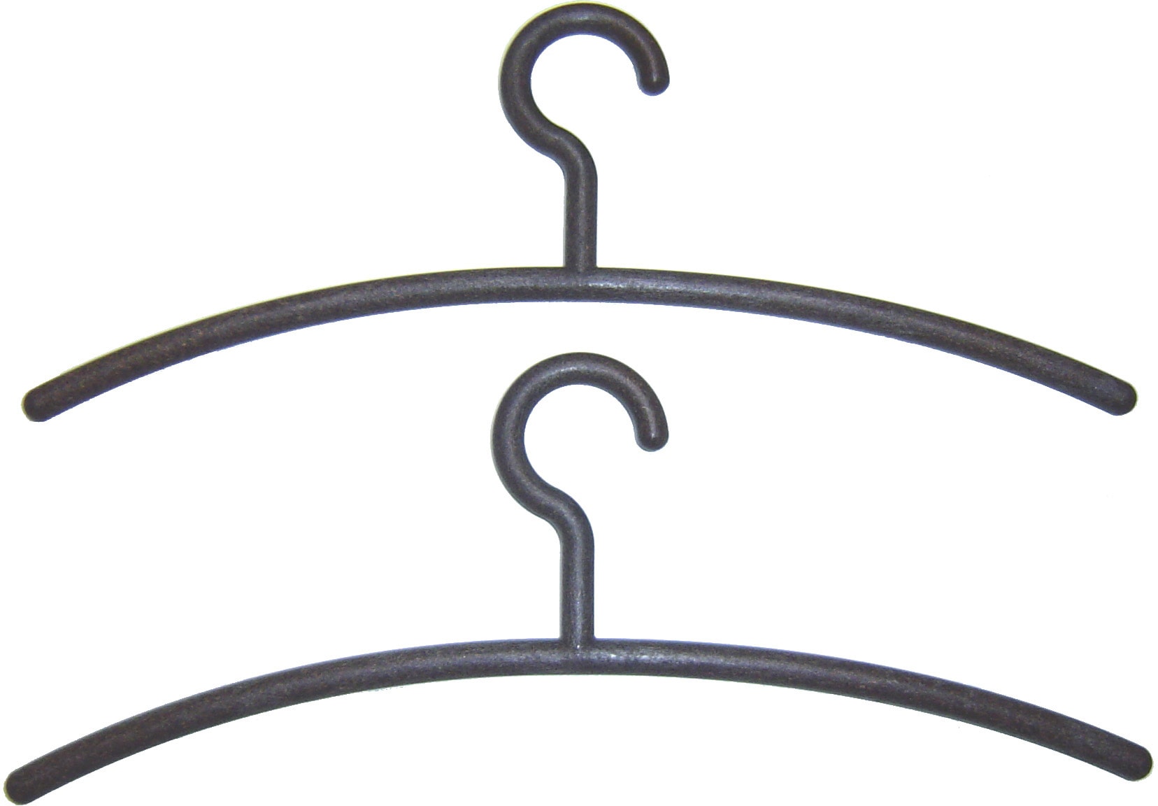 Kleiderbügel RUCO, schwarz, B:42cm H:13cm T:1,5cm, Kunststoff, Kleiderbügel, Kleiderbügel, Kunststoff