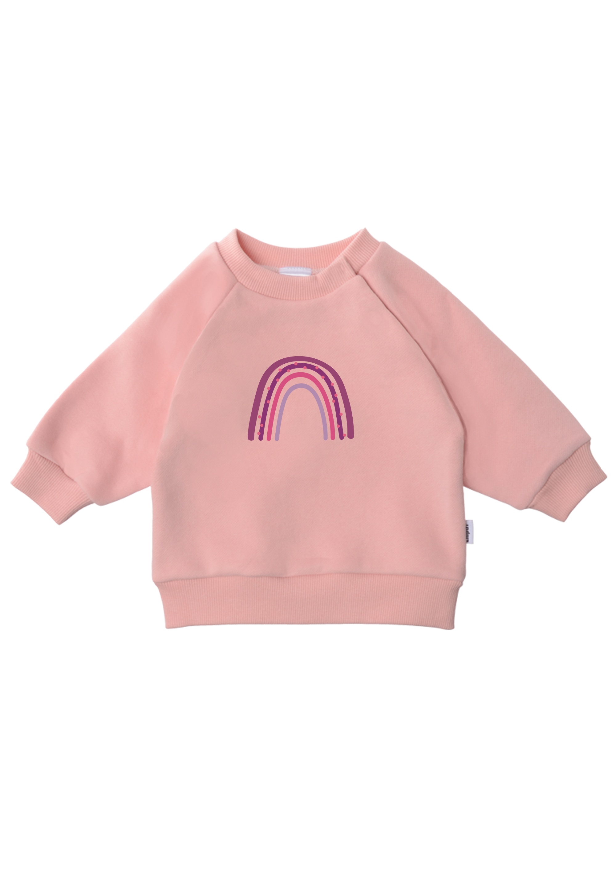 Sweatshirt LILIPUT "Regenbogen", Mädchen, Gr. 98/104, rosa, 80% Baumwolle, 20% Polyester, bedruckt, normal, Rundhals, Sweatshirts Sweatshirt, mit niedlichem Print