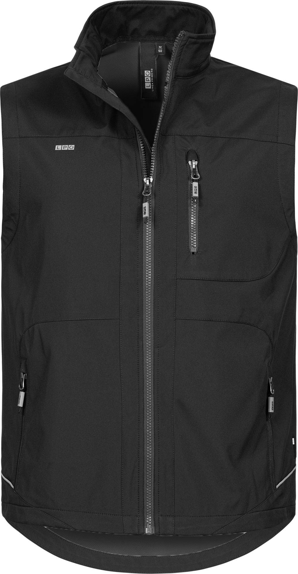 Funktionsweste LPO "HAMTON II VEST MEN", Herren, Gr. S (48), schwarz, 97% Polyester; 3% Elasthan, Sportlich, gerade, Westen, auch in Großen Größen erhältlich Image