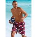 Badeshorts BUFFALO Gr. XXL (58/60), N-Gr, bunt (rot, marine, kariert) Herren Badehosen Badeshorts