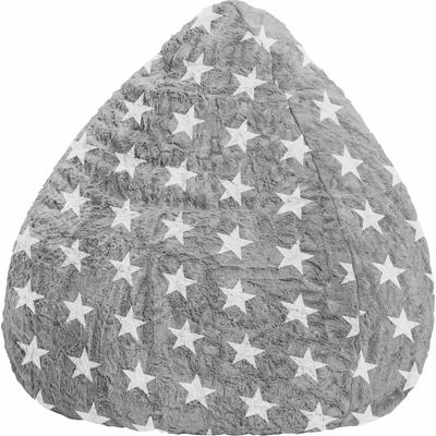 Sitzsack SITTING POINT "Fluffy Stars XL", grau, Sitzsäcke