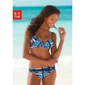 Bügel-Bikini KANGAROOS Gr. 40, Cup C, blau (marine, blau) Damen Bikini-Sets im Retro-Design