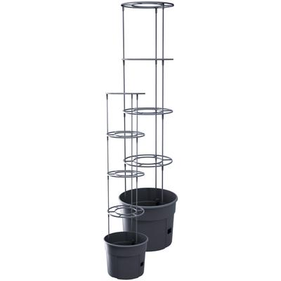 Anzuchttopf PROSPERPLAST "Tomato Growe", grau (anthrazit), H:23,6cm Ø:29,5cm, Kunststoff, Pflanzgefäße, ØxH: 29,5x23,6 cm, 21-teilig Image