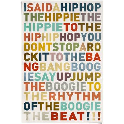 Poster REINDERS "Poster I said a HipHop Farbig - Hip-Hop - Songtext - Musik", bunt (farbe bild(er): mehrfarbig), B:61cm H:91,5cm, Papier, Bilder Image
