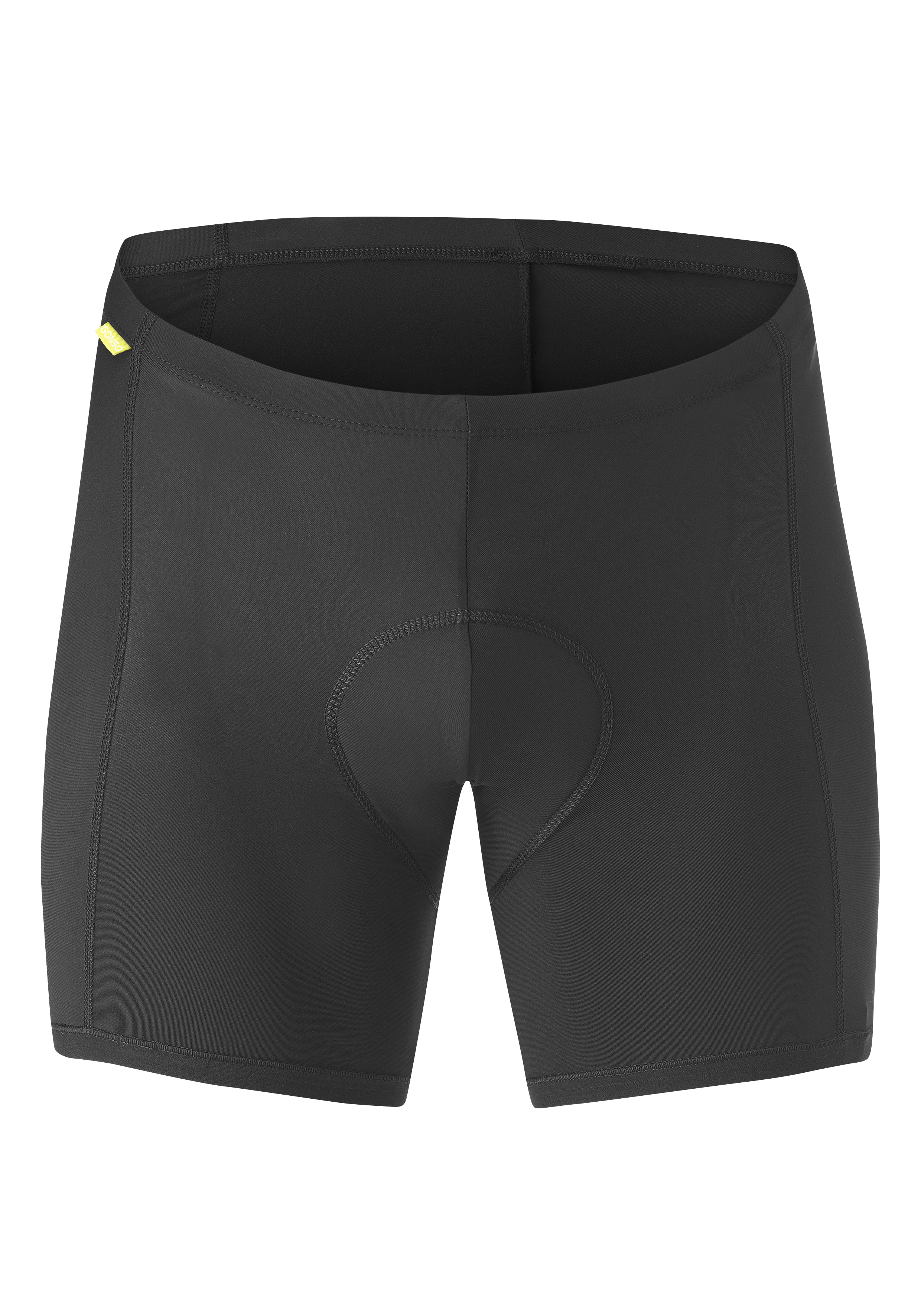 Fahrradhose GONSO "Base Pants M", Herren, Gr. 5XL, Normalgrößen, schwarz, 92% Polyamid, 8% Elastan, Hosen, Herren Fahrradunterhose, atmungsaktive Radhose, Sitzpolster, Tight Fit Image