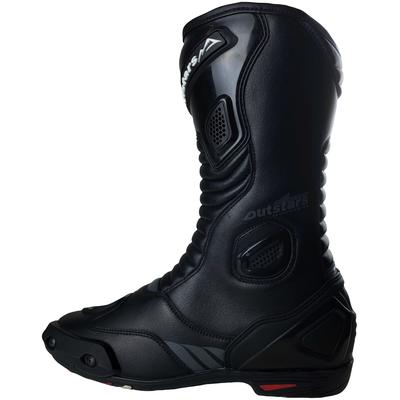 Motorradstiefel ROLEFF "RO 019" Schuhe Gr. 47, schwarz hoch, mit auswechselbaren Schleifpads