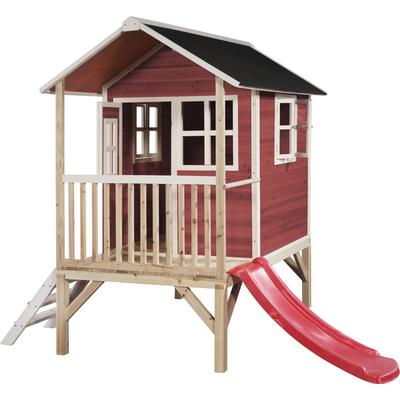 Spielturm EXIT "Loft 300" Spieltürme rot (rot, weiß, natur) Kinder Spielturm