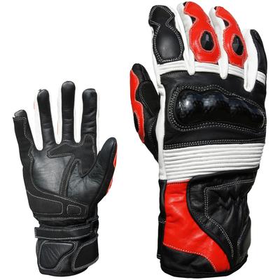 Motorradhandschuhe PROANTI Handschuhe Gr. XXL, rot (rot, weiß) Racing, aus Leder