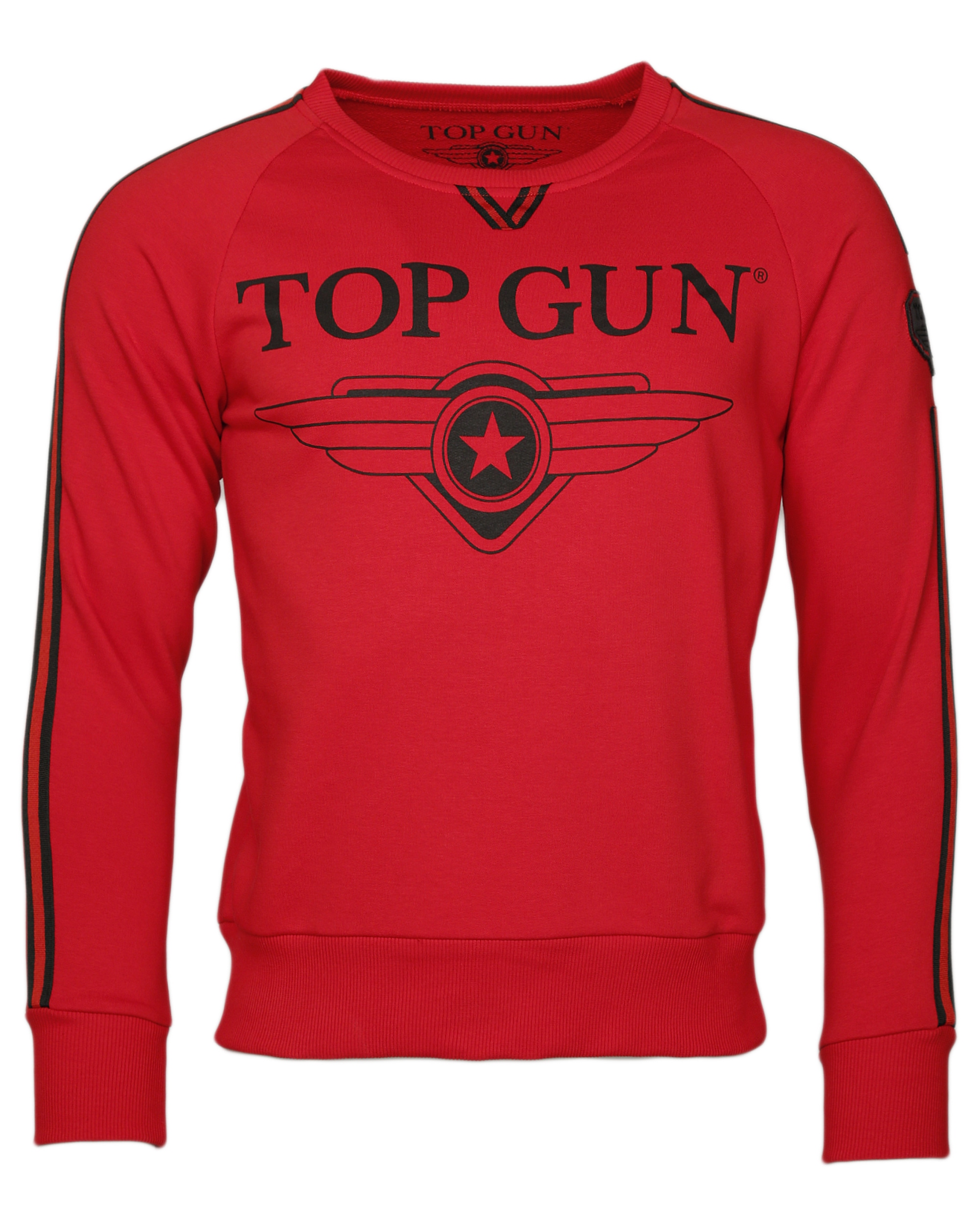 Sweater TOP GUN "Streak TG20191013", Herren, Gr. 56XXL, rot, Obermaterial: 100% Baumwolle, Sweatshirts Sweater