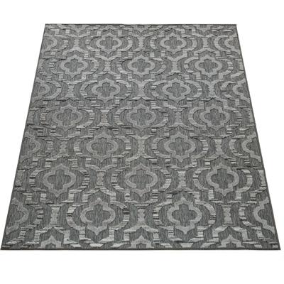 Teppich PACO HOME "Stilo 861", grau, B:120cm H:12mm L:170cm, Polypropylen, Teppiche, Kurzflor, 3D-Design, In- und Outdoor geeignet, Wohnzimmer Image