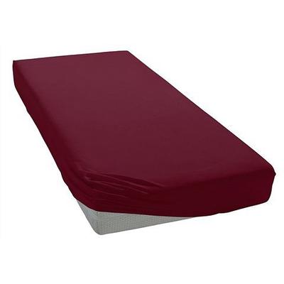 Spannbettlaken BELLANA "Jersey-Elasthan Aqua in Gr. 90x200, 140x200 oder 180x200 cm", rot (bordeaux), B:180-200cm L:200-