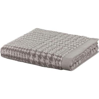 Duschtuch MÖVE "Brooklyn Glencheck", beige, B:80cm L:150cm, Walkfrottier, Obermaterial: 85% Baumwolle, 10% Viskose, 5% L