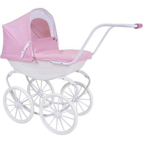 „Puppenwagen KNORRTOYS „“Classic – Princess White Rose““ rosa (princess white rose) Kinder Puppenwagen -trage“