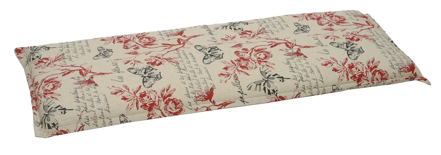 Bankauflage GO-DE "Nostalgie", beige, B:148cm H:6cm T:45cm, Obermaterial: 75% Baumwolle, 25% Polyester, Polsterauflagen, Bankauflage