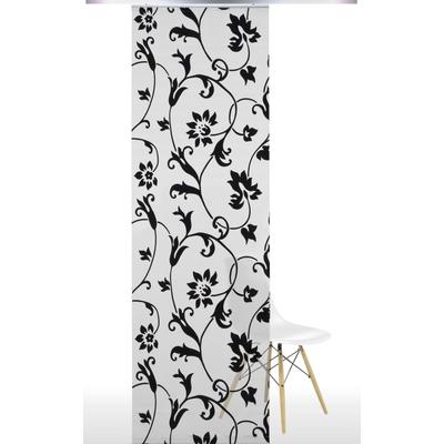 Schiebegardine LIEDECO Gr. 1, schwarz-weiß (weiß, schwarz), B:60cm H:245cm, Polyester, Gardinen, HxB: 245x60 Image