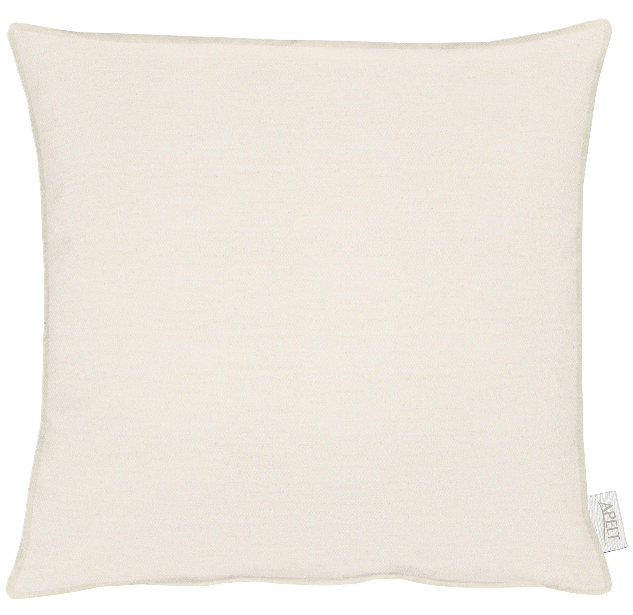 Dekokissen APELT "Morris", beige (natur, unifarben), B:45cm L:45cm, Kunstfaser, Polyester, Dekokissen_Sitzkissen_Kissenhüllen, Kissenhülle mit Füllung, 1 Stück Image