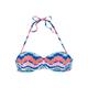 Bandeau-Bikini-Top VENICE BEACH Gr. 36, Cup C, blau (blau, orange) Damen Bikini-Oberteile Ocean Blue