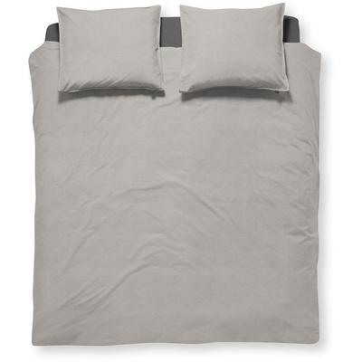 Bettwäsche DAMAI "Mik", grau, B/L: 200cm x 200cm, 2 St., Renforcé, B/L: 80cm x 80cm, Renforcu00e9, Obermaterial: 100% Baumwolle, Bettwäsche, Leinen-Optik Image