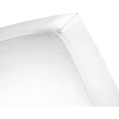 Spannbettlaken CINDERELLA "Spannbettlaken (bis 25 cm)", weiß, B:140cm L:210-220cm, Jersey, Obermaterial: 100% Baumwolle, Laken, Elastizität für ein glatt bezogenes Bett Image