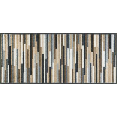 Teppich "Mikado Stripes" Gr. 37, beige (natur), B:60cm H:7mm L:140cm, Kunstfaser, WASH+DRY BY KLEEN-TEX, Teppiche, Teppich Waschbarer Teppich, modernes Streifen Design, rutschhemmend, waschbar Image