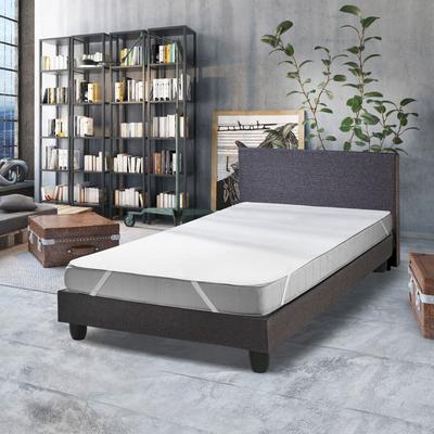 Matratzenauflage SETEX "Molton Spann, Auflage, Allergiker geeignet (Hausstauballergiker)", beige (natur), B:90cm L:190cm, Bezug: 100% Baumwolle, Matratzenzubehör, strapazierfähiger Matratzenschutz, 90x200cm, 140x200 & weitere Größen Image