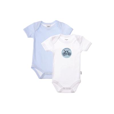 Body LILIPUT "Fahrrad" Gr. 44, EURO-Größen, blau (weiß-hellblau) Baby Bodies mit niedlichem Frontprint