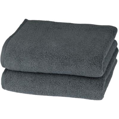 Handtuch ROSS "Sensual 9000", grau (anthrazit), B:50cm L:100cm, Frottier, Obermaterial: 100% Baumwolle, Handtücher (Packung), mit Aloe-Vera-Öl veredelt Image