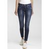 Skinny-fit-Jeans GANG "94FAYE", Damen, Gr. 30, N-Gr, blau (schwarz indigo), Denim/Jeans, Obermaterial: 93% Baumwolle, 6% Polyester, 1% Elasthan, casual, skinny fit knöchelfrei, Jeans, im Flanking-Style