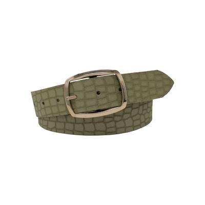 Ledergürtel ANNAMATONI, Damen, Gr. 85, grün (mint), Leder, unifarben, Kroko-Optik, elegant,feminin,modisch, Gürtel Image