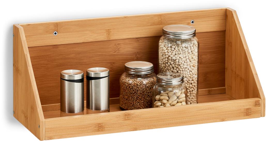 Ablageregal ZELLER PRESENT "Bamboo", braun, B:50cm H:20cm T:20cm, Bambus, Regale, aus hochwertigem Bambus