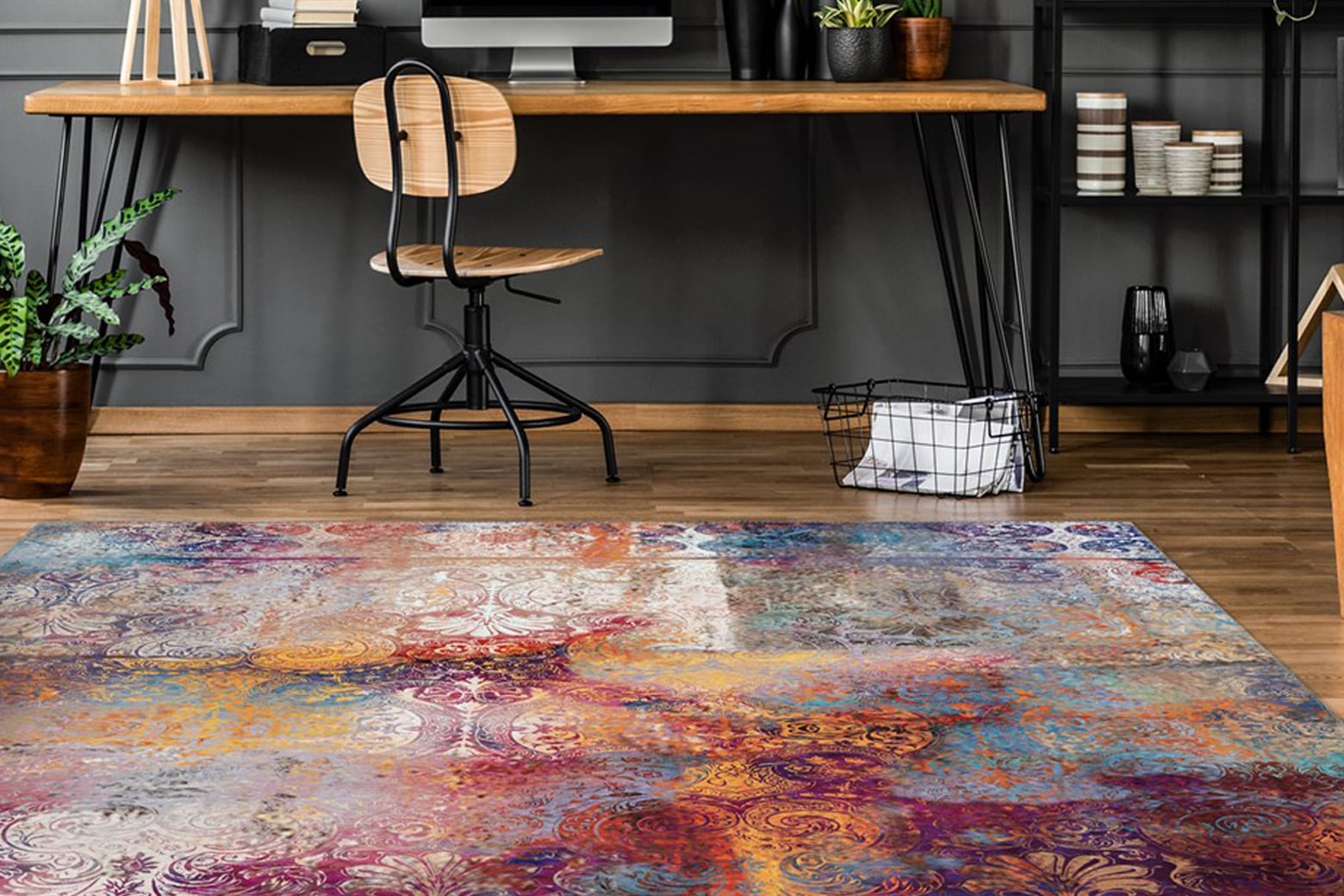 Teppich CALO-DELUXE "Castor 500" Gr. 2, bunt (multi), B:80cm H:6mm L:150cm, Kunstfaser, Teppiche, Kurzflor, Wohnzimmer Image