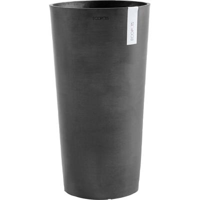 Blumentopf ECOPOTS "AMSTERDAM HIGH Dark Grey", grau (dunkelgrau), B:41cm H:76cm T:41cm Ø:41cm, Kunststoff, Pflanzgefäße, BxTxH: 41x41x76 cm
