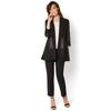 Longblazer "Liliana", Damen, Gr. 42, schwarz, Jersey, Obermaterial: 100% Polyester, HERMANN LANGE COLLECTION, unifarben, elegant, ohne Ausschnitt, 3/4-Ärmel, Blazer, aus Jersey und Chiffon