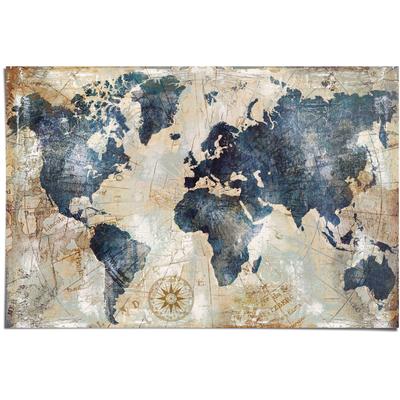 Poster REINDERS "Weltkarte Vintage - Kontinente - Landkarte", bunt (farbe bild(er): mehrfarbig), B:91,5cm H:61cm, Papier, Bilder Image