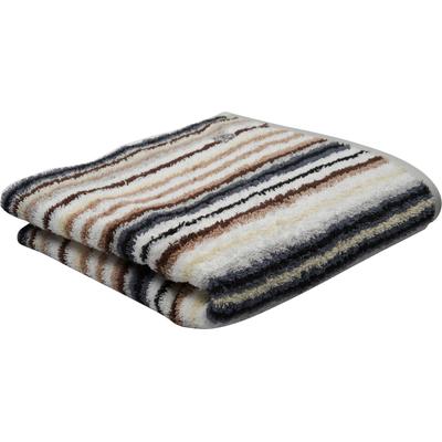Handtuch ROSS "Vita", grau (anthrazit), B:50cm L:100cm, Frottier, Obermaterial: 100% Baumwolle, Handtücher (Packung), mit Streifen und gesticktem ROSS-Emblem Image